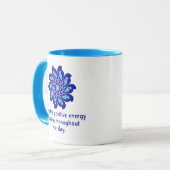 Elegante, Personalisierte Blume aus blauem Bauch Tasse (Vorderseite Links)