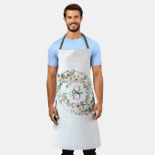 Elegante personalisierte Blumenmonogramm Namenssch Schürze (Getragen)