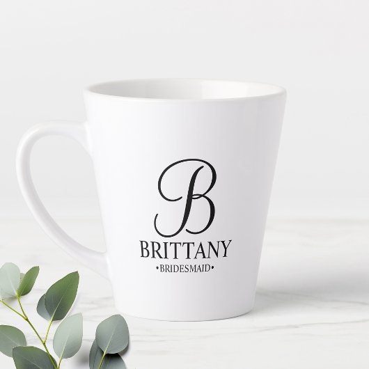 Elegante Personalisierte Bridesmaid Co. Milchtasse
