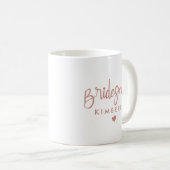 Elegante Personalisierte Bridesmaid Hochzeitscoffe Kaffeetasse (VorderseiteRechts)