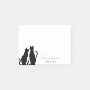 Elegante Personalisierte Cat-Silhouette Post-it-Hi Post-it Klebezettel