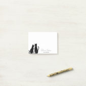 Elegante Personalisierte Cat-Silhouette Post-it-Hi Post-it Klebezettel (Auf Schreibtisch)