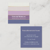 Elegante Personalisierte Colorblock Business Card Quadratische Visitenkarte (Vorne/Hinten)