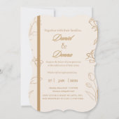 Elegante Personalisierte Einladung zur Hochzeit (Rückseite)