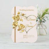 Elegante Personalisierte Einladung zur Hochzeit (Stehend Vorderseite)