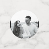 Elegante Personalisierte Einzigartige Foto Hochzei Konfetti (Klein Vorderseite)