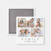 Elegante Personalisierte Familienfoto Collage Magnet (Vorderseite/Rückseite)