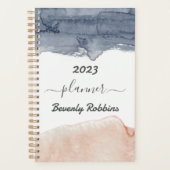 Elegante Personalisierte Farbe des Wassers in Grau Planer (Vorderseite)