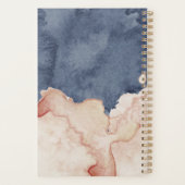 Elegante Personalisierte Farbe des Wassers in Grau Planer (Rückseite)