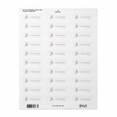 Elegante Personalisierte Floral Address Labels (Vorne)