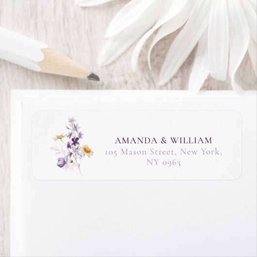 Elegante Personalisierte Floral Address Labels (Insitu)