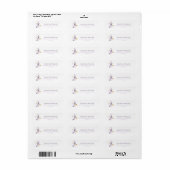 Elegante Personalisierte Floral Address Labels (Vorne)