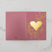 Elegante Personalisierte Foil-Karte für das Blumen (Äußere Ablage)