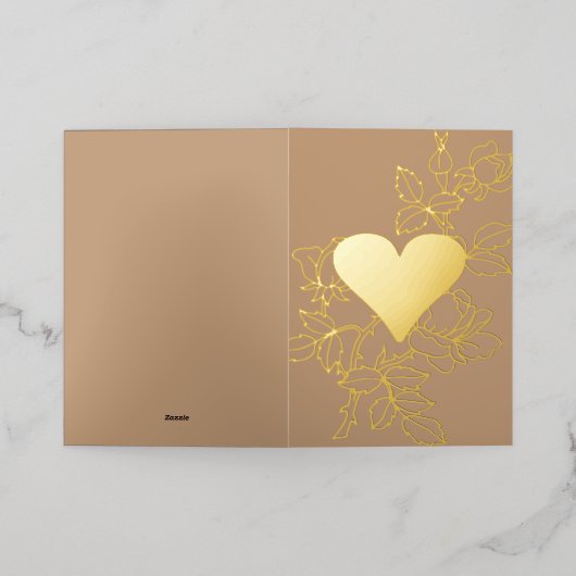 Elegante Personalisierte Foil-Karte für das Blumen (Äußere Ablage)