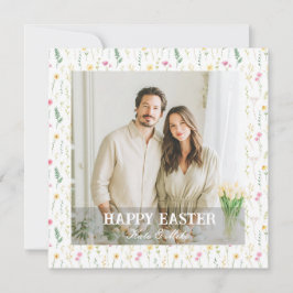 Elegante personalisierte Foto-Frohe Ostern Feiertagskarte
