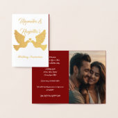 Elegante Personalisierte Foto Hochzeitskarte Folienkarte (Anzeige)