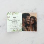 Elegante Personalisierte Foto Hochzeitskarte Karte (Innenseite)