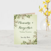 Elegante Personalisierte Foto Hochzeitskarte Karte (Gelbe Blume)