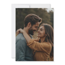 Elegante Personalisierte Foto Hochzeitskarte