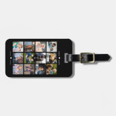 Elegante personalisierte Fotocollage Monogramm Her Gepäckanhänger (Vorderseite horizontal)