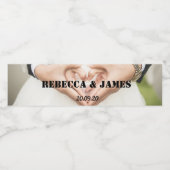 Elegante Personalisierte Gastgeschenk Hochzeit Wasserflaschenetikett (Einzelnes Label)