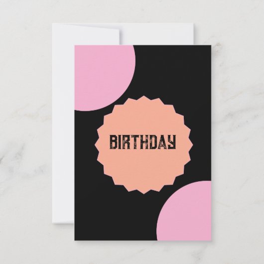 Elegante Personalisierte Geburtstagskarte Einladung (Rückseite)