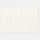 Elegante Personalisierte Glückwünsche Geschenkpapier Set (Vorderseite 3)