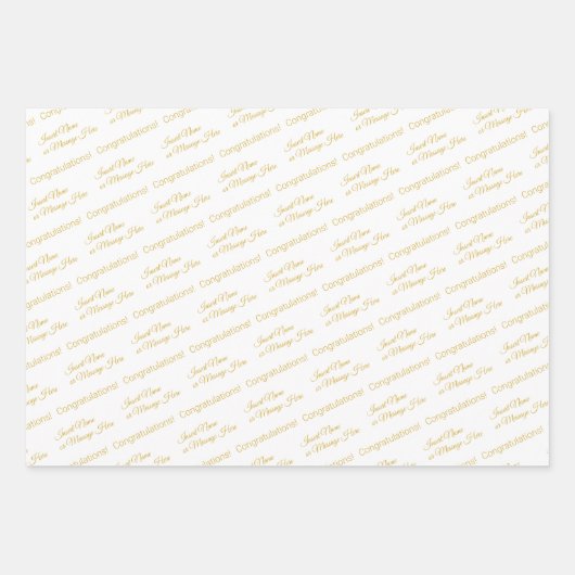 Elegante Personalisierte Glückwünsche Geschenkpapier Set (Vorderseite 3)