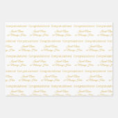 Elegante Personalisierte Glückwünsche Geschenkpapier Set (Vorderseite)