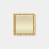 Elegante Personalisierte Gold-Blätter veröffentlic Post-it Klebezettel (Vorderseite)