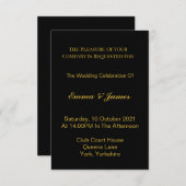 Elegante Personalisierte Gold Wedding Invitation C Einladung (Vorne/Hinten)