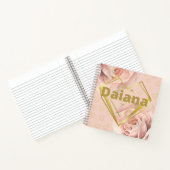 Elegante personalisierte goldene Blüte Notizblock (Innenseite)