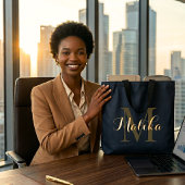 Elegante personalisierte goldene Monogramm-Tasche  Tasche