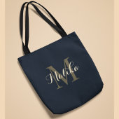 Elegante personalisierte goldene Monogramm-Tasche  Tasche