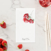 Elegante Personalisierte Hochzeit der Roten Flora Serviette (Beispiel)