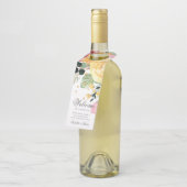 Elegante Personalisierte Hochzeit der Wasserfarben Flaschenanhänger (Angewinkelt)