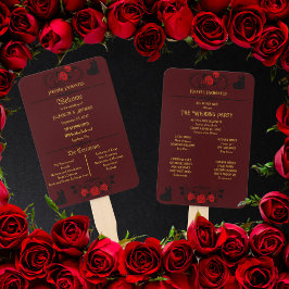 Elegante Personalisierte Hochzeit Fächer