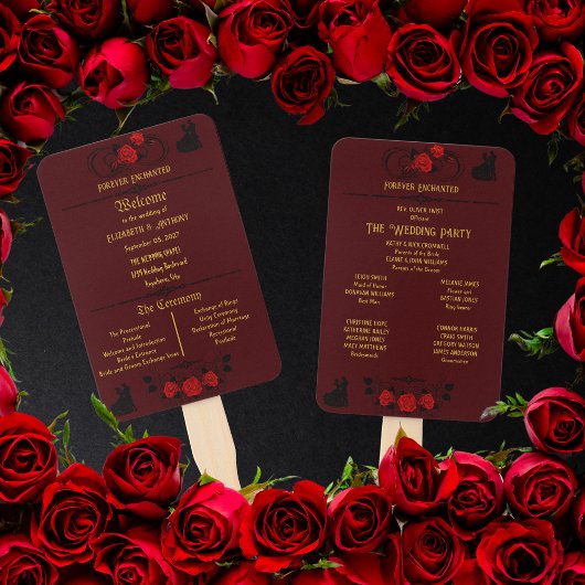 Elegante Personalisierte Hochzeit Fächer