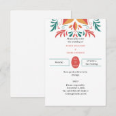 Elegante Personalisierte Hochzeit mit Blumen Einladung (Vorne/Hinten)