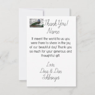 Elegante Personalisierte Hochzeiten Dankeschön Kar Dankeskarte