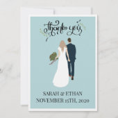 Elegante Personalisierte Hochzeiten Dankeschön Kar Einladung (Vorderseite)