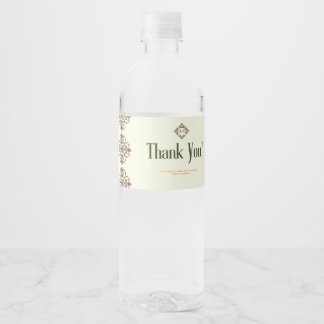 Elegante personalisierte Hochzeits-Wasserflaschen- Wasserflaschenetikett