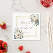Elegante personalisierte Hochzeitsservietten mit B Serviette (Beispiel)