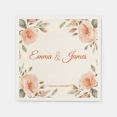 Elegante personalisierte Hochzeitsservietten mit B Serviette (Vorderseite)