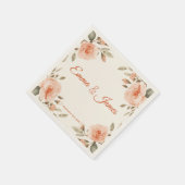 Elegante personalisierte Hochzeitsservietten mit B Serviette (Ecke)