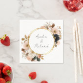 Elegante personalisierte Hochzeitsservietten mit B Serviette (Beispiel)