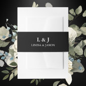 Elegante Personalisierte Kalligraphie-Hochzeit Einladungsbanderole