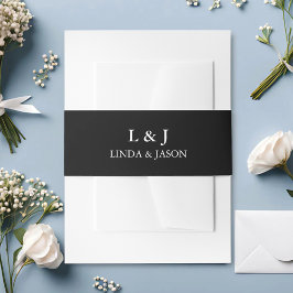 Elegante Personalisierte Kalligraphie-Hochzeit Einladungsbanderole