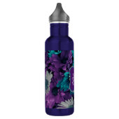 Elegante Personalisierte Lila Blumen Edelstahlflasche (Links)