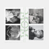 Elegante Personalisierte Mama FotoCollage Fleecedecke (Vorderseite (Horizontal))